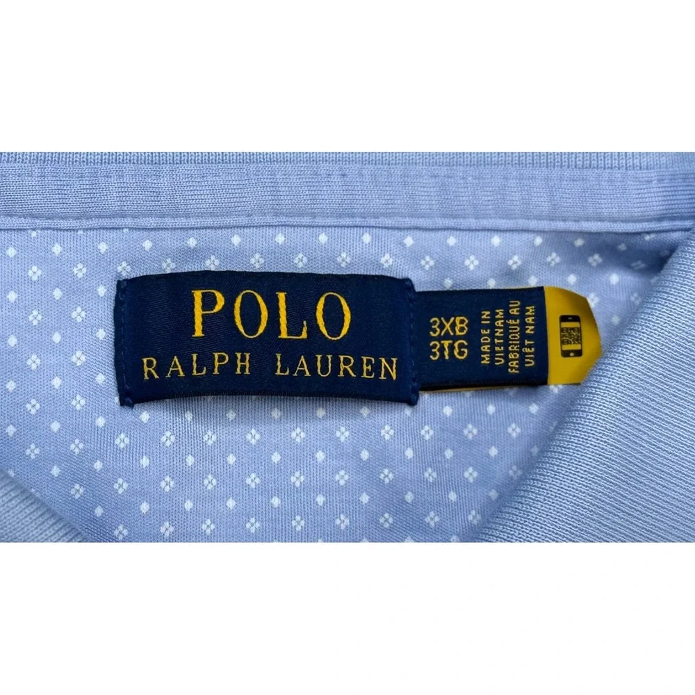 Polo Ralph Lauren Men's Button Up Polka Dot Pattern Polo Shirt Size 3XB